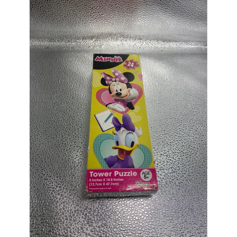 Disney Minnie Mouse Tower Puzzle 24 Piece Daisy Duck Jigsaw‎ Ages 5+ 5x18.8 Inch